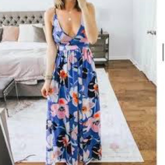 Express Floral Cutout Maxi Dress XS - Picture 6 of 14